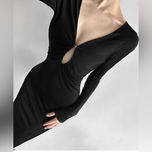 Gucci Tom Ford keyhole plunge neck dress Med